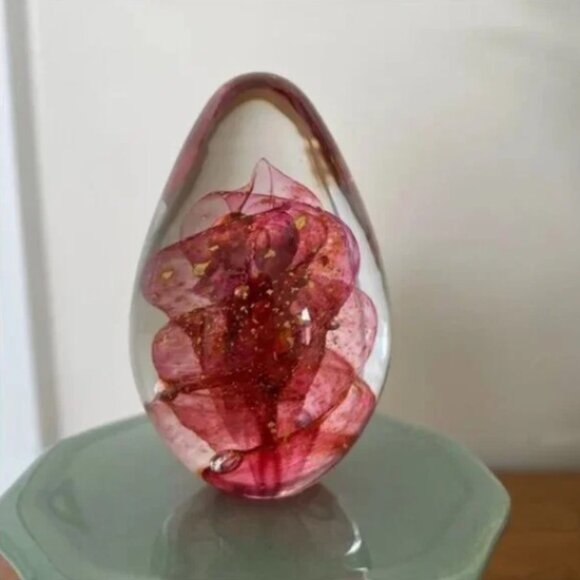 Vintage fire & water art glass eggs - Picture 3 of 11